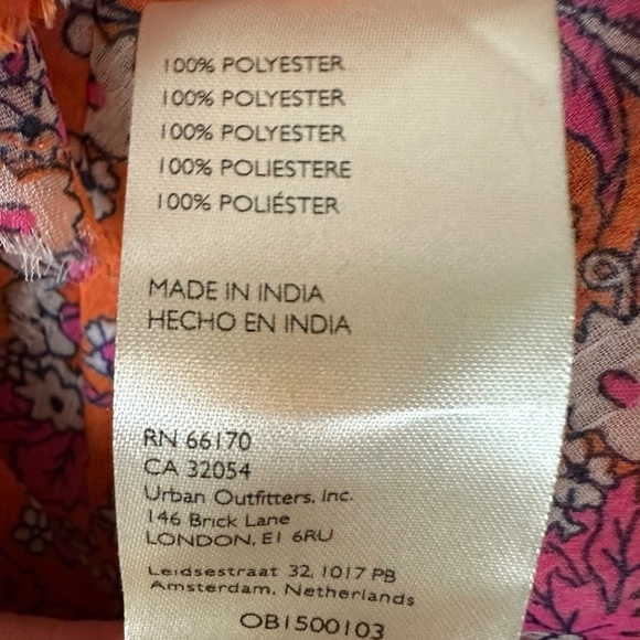 Free People Nina Printed Top Tulips XS Ditsy Floral V Neck Plunge Ruffles Sheer - Picture 13 of 15